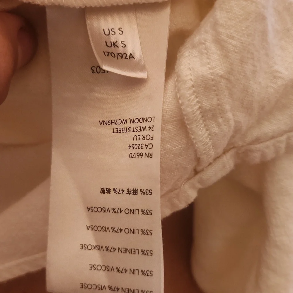 Free People Catch the Breeze Dressbiff White Size Small Linen Blend - Picture 7 of 15